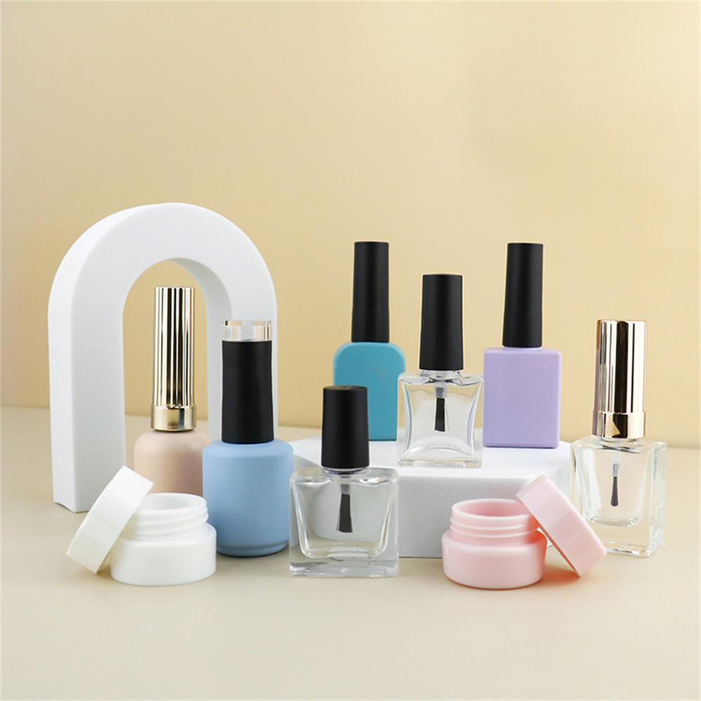 3ml 5ml 7ml 9ml 10ml 11ml 12ml 13ml 14ml 15ml 20ml clear Matte Empty Glass Uv Gel Nail Polish Bottle With Brush