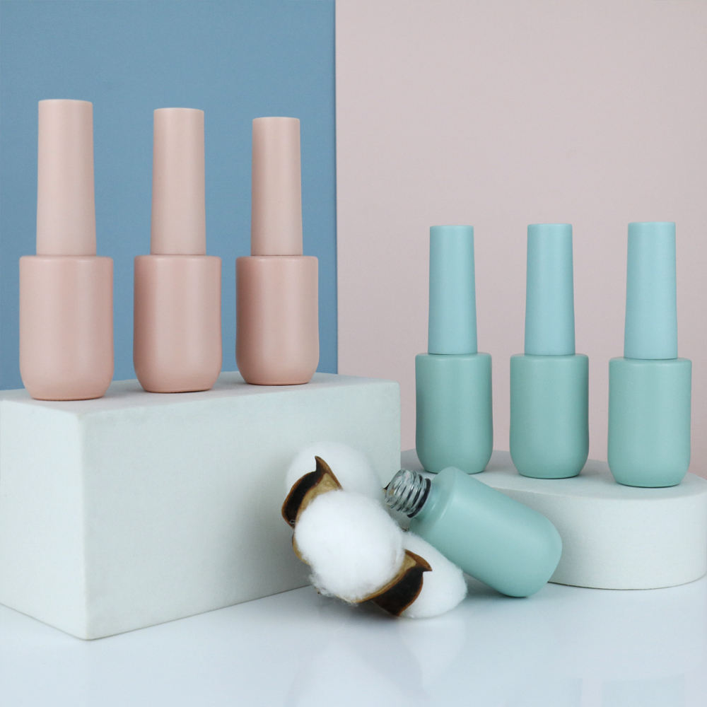 Long Cap Empty Gel Nail Polish Glass Bottle With Brush 5ml Small Nail Art Polish Bottles