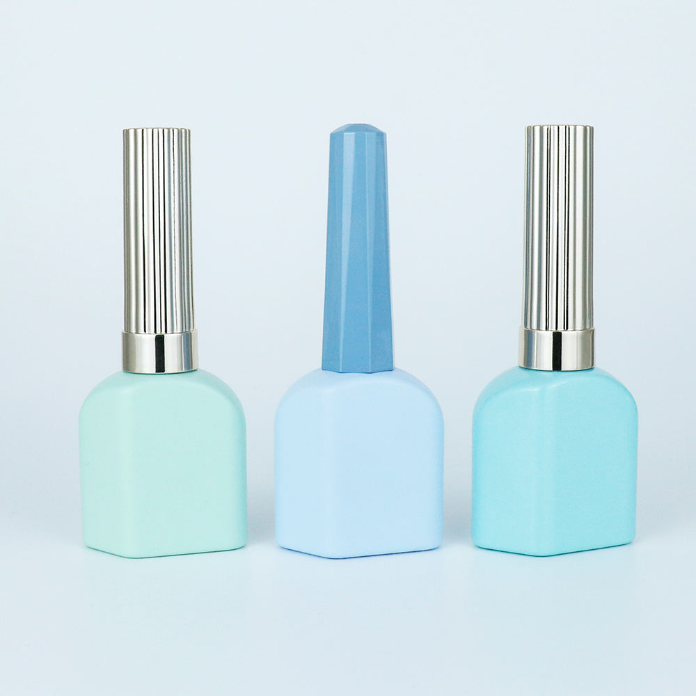 Cute Nail Polish Bottle  Factory New Style Empty Light Green Blue Uv Gel Nail Polish Glass