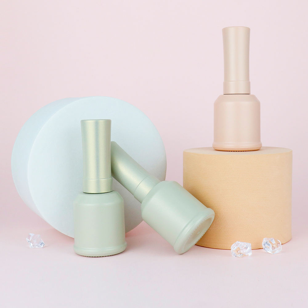 15ml Gel Nail Polish Bottling With Brush Fancy Unique Round Custom Glass Empty Nail Polish Bottles