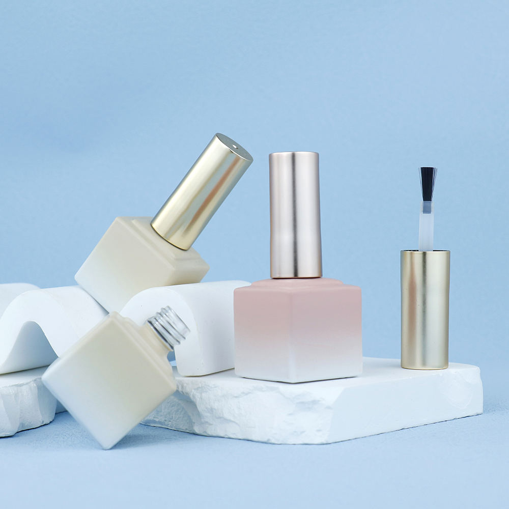 5ml 8ml 10ml 12ml 15ml Pink Empty Square Nail Polish Bottle
