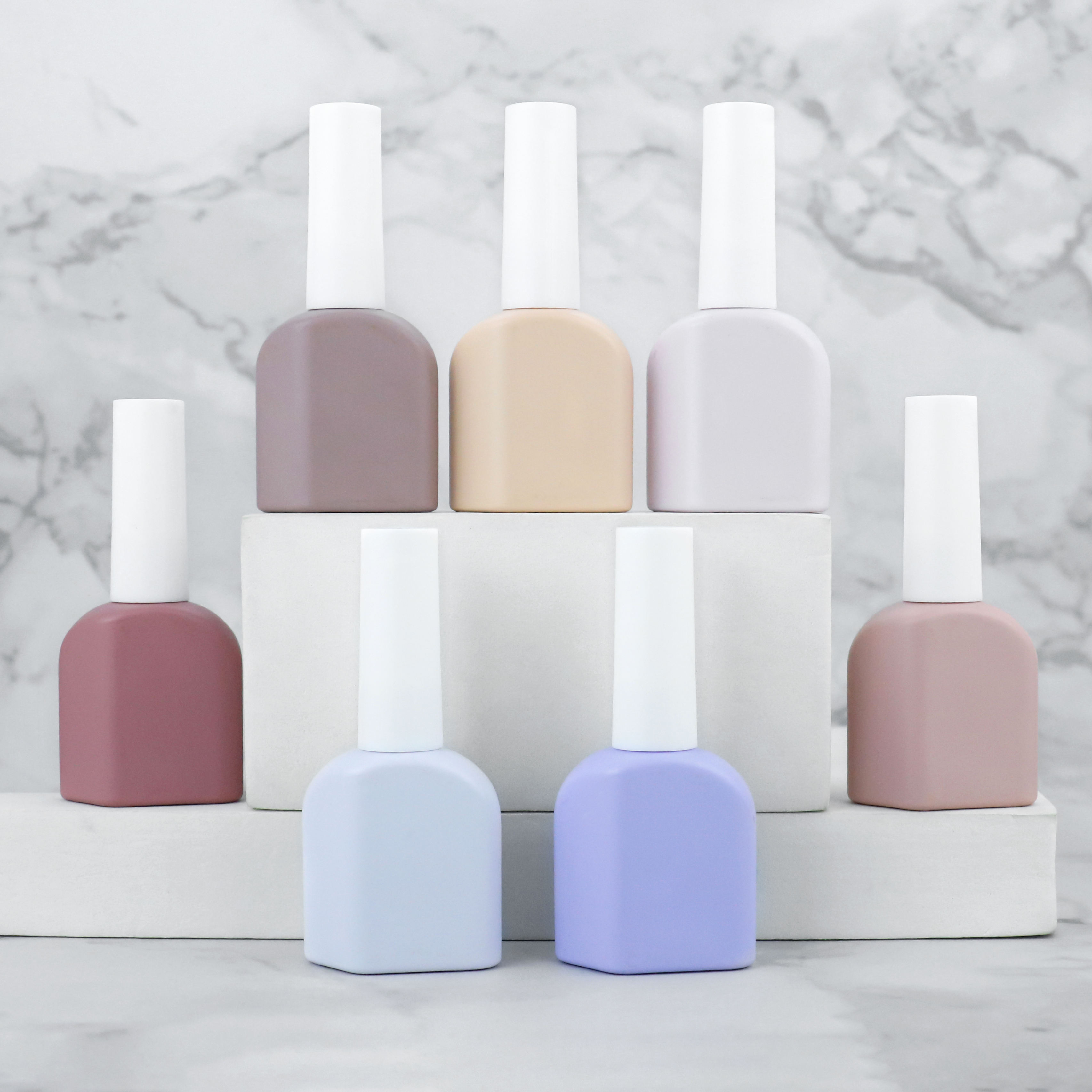 12ml Special Shape Nail Gel Polish Glass Bottle With Brush Factory Custom Unique Nail Oil Liquid Bottle Bulk Wholesale Supplier