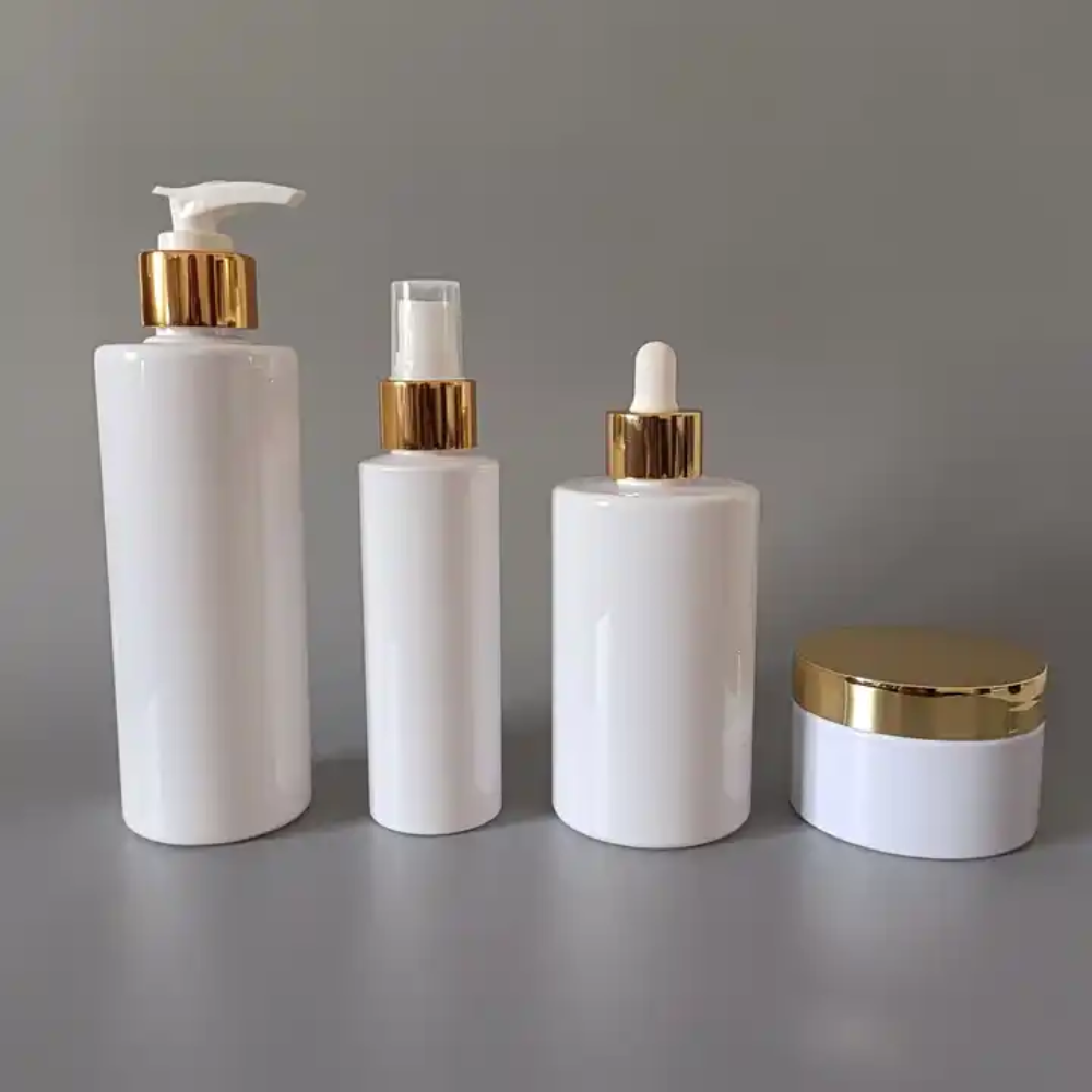 Luxury White Color Plastic PET Skincare Cosmetic Lotion Shampoo Hair Oil Face Cream Packing Empty