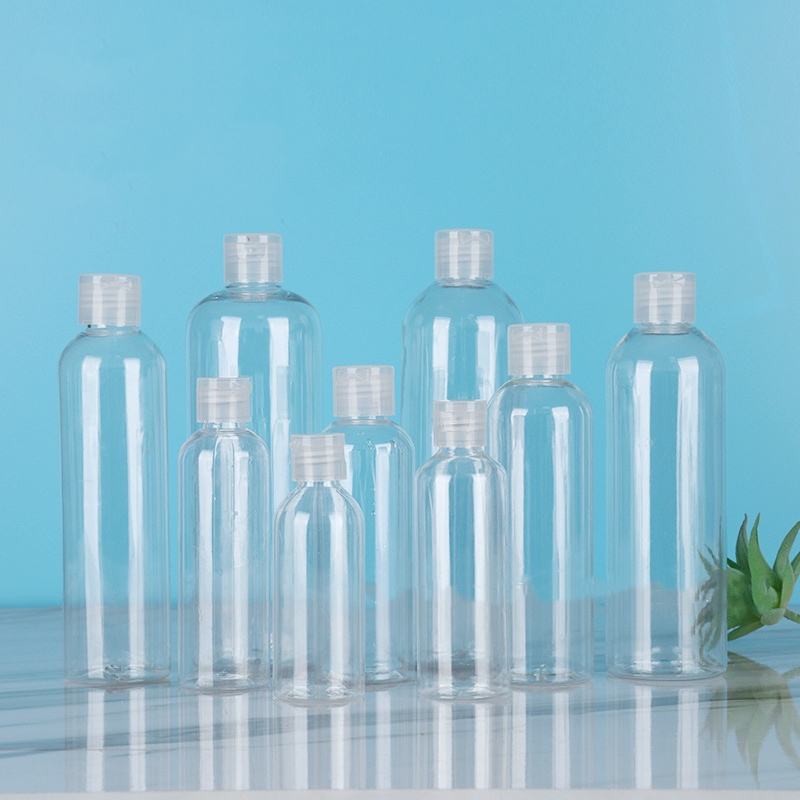 Wholesale 10ml 20ml 30ml 30ml 60ml 100ml 200ml PET Transparent Clear Empty Plastic Squeeze Bottles with Flip Top Cap