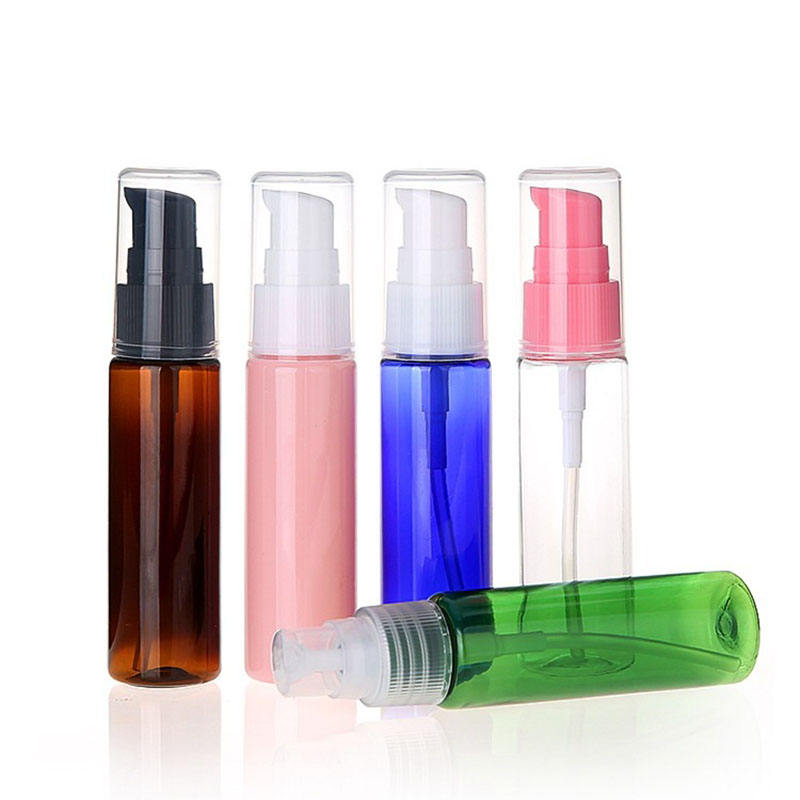 Hot Sale Colorful 30ml 50ml 60ml 120ml PET Plastic Round Cosmetic Lotion Pump Bottles