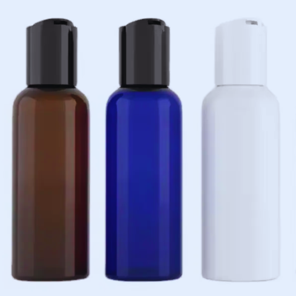 Hot Selling Customized 50ml PET Flip Cap/ Disc Cap Bottle for Toner Lotion Cosmetic Products Custom Color in 