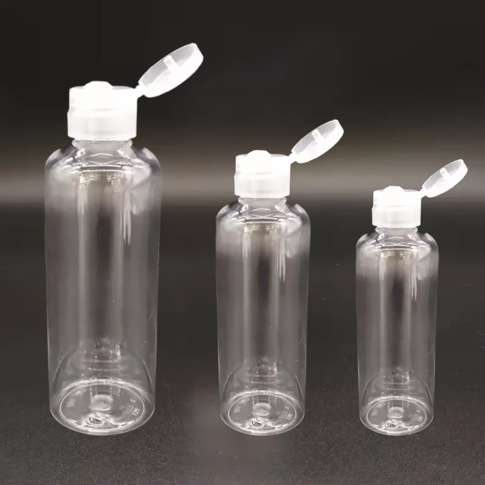 Cosmetics Packaging Set Empty Plastic Bottles with Flip Cap for Cosmetic  50ml Pet Bottle