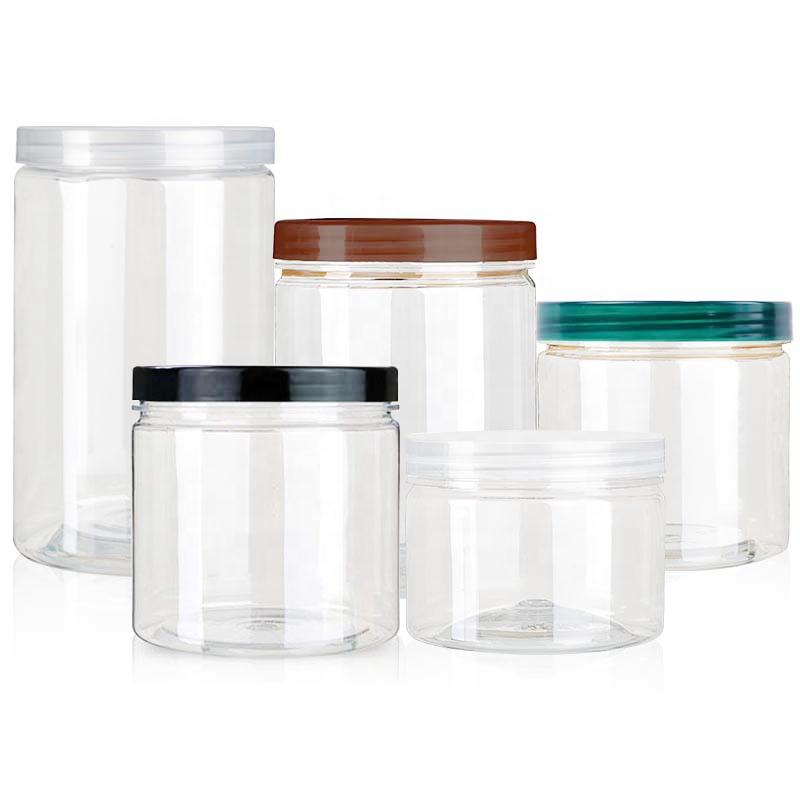Plastic Body Scrub Container Cosmetic Cream Jar Packaging Custom Hair Jar  Oem Pet Cream Jars