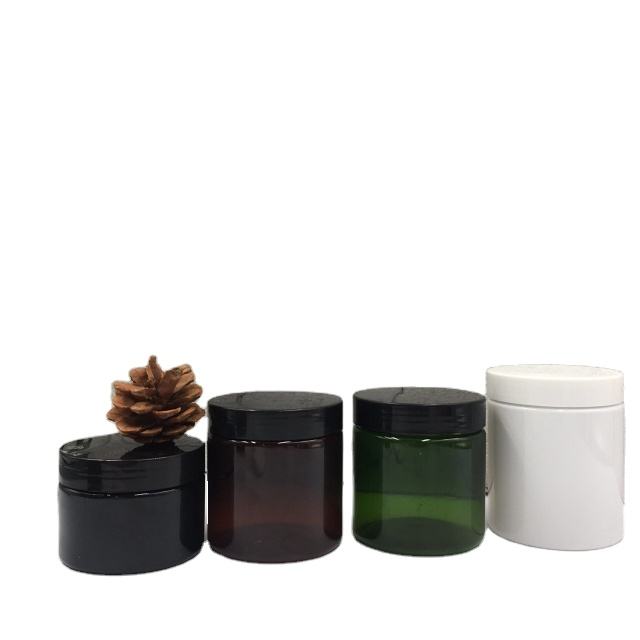 High Quality 200ml PET Plastic Jar with Plastic Cap  Cosmetic Packaging Cream Jar 