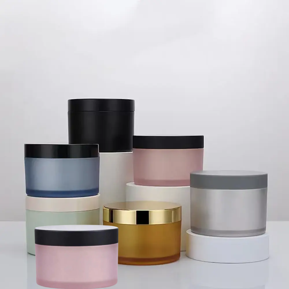 Best Selling 100ml PET Plastic Cosmetic Packaging Jars , Matte/plating Plastic Jars