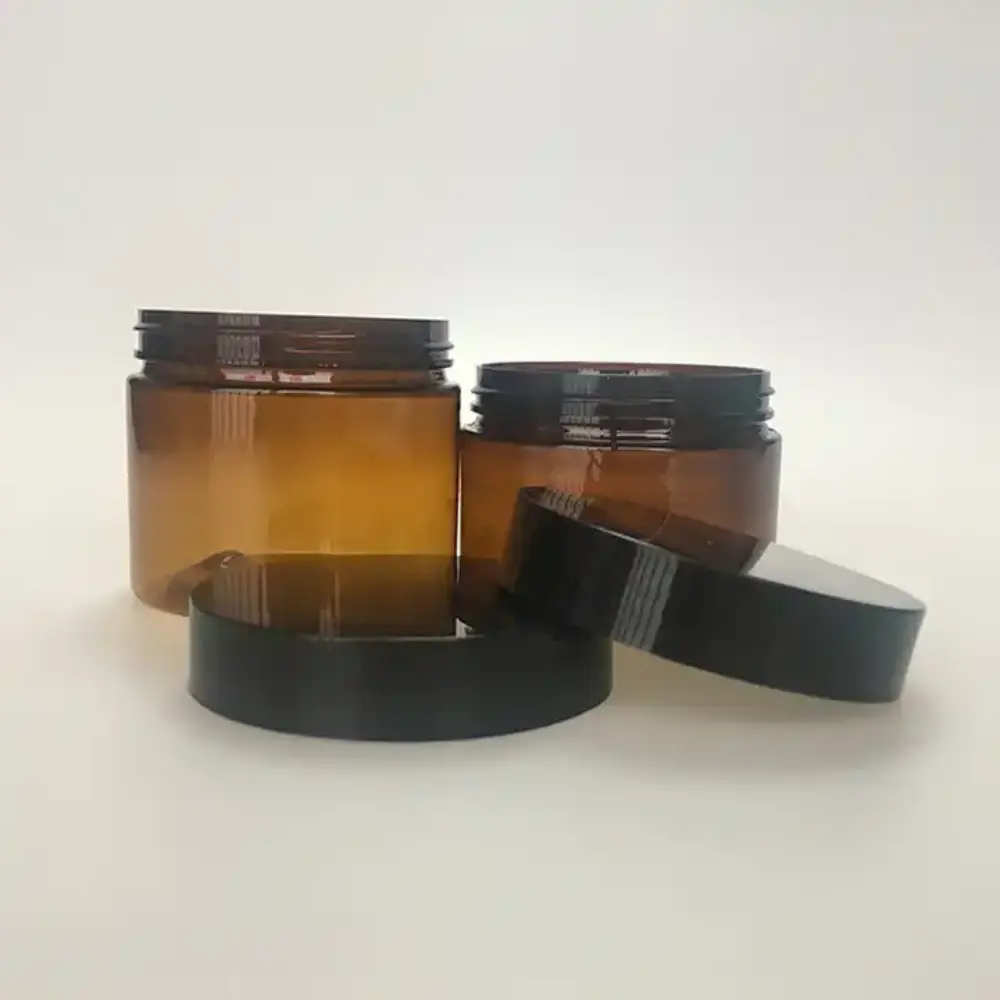 Transparent Powder Cream Jar 50ml/100ml/120ml Capacity Body Butter Cosmetic Container with Plastic Acrylic Lids 