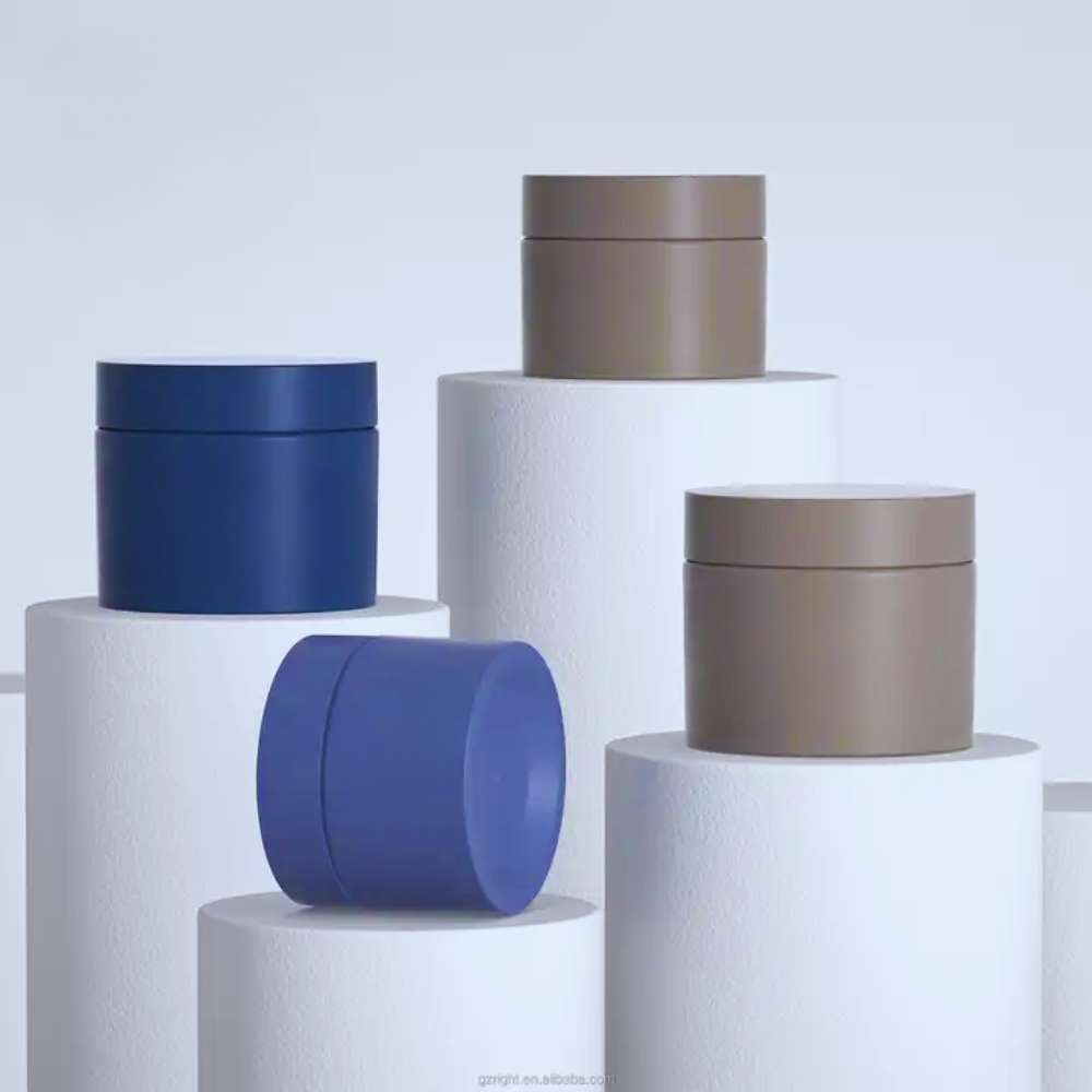 High Quality Wholesale Custom Plating Matte Spraying 30g PET Cosmetic Jars for Eye Cream Face Cream