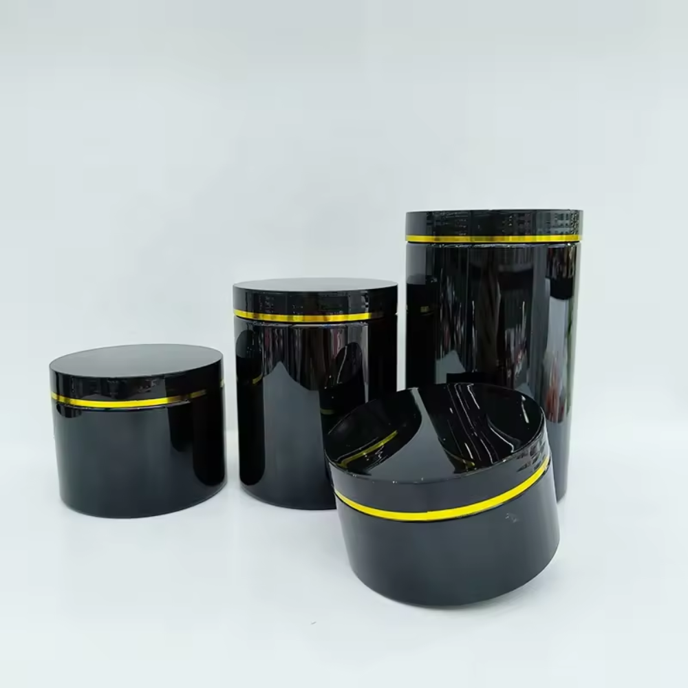 Cosmetic PET Plastic Jars for Food Storage Cream Jar with Lid Cake Candy Storage Containers Made in 