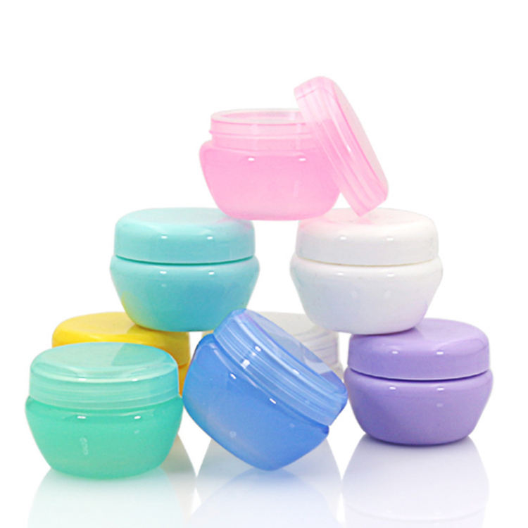 High Quality Round PS Plastic Jar with Screw Lid Small Cosmetic Cream Jar
