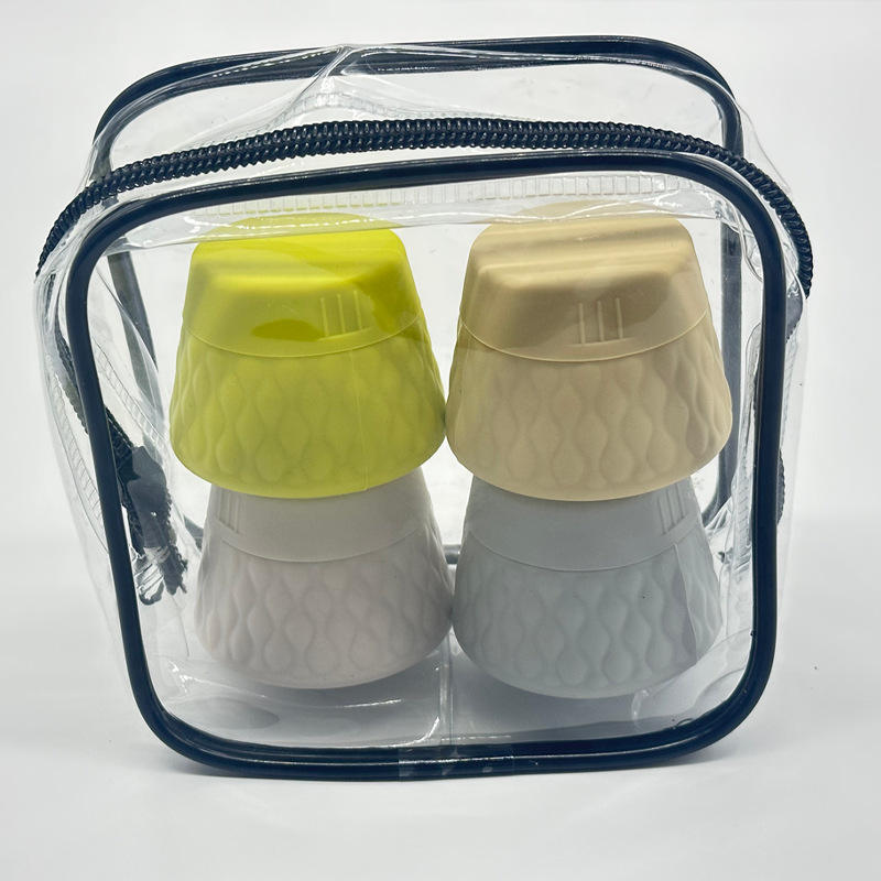 Empty Refillable Silicone Face Cream Jars 30g Leakproof Silicone Travel Cosmetic Containers Squeezable Toiletry Case
