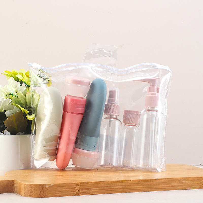 11 in 1 OEM/ODM 80ml New Color Travel Kit Squeeze PE Shampoo Bottle PE Travel Bottle and Travel Jar