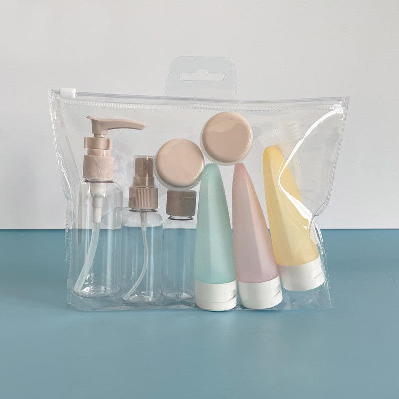 11PCS Travel Refillable Bottle Set 50ml 80ml 10g Nordic Style Empty Container Portable Cosmetic Lotion Toner Spray Shampoo Cream