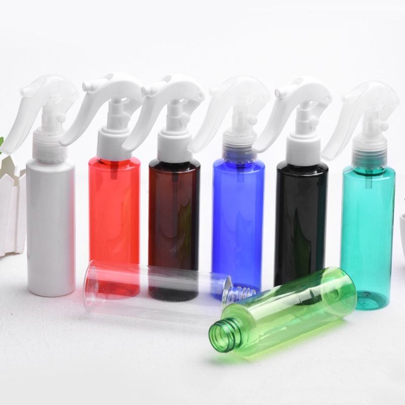 Cosmetic Bottle 120ml Trigger Head  Flat Shoulder PET Plastic Spray Bottle for Perfume