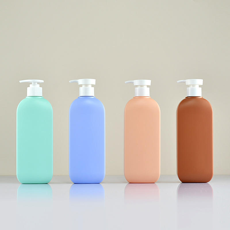 Customized Color 300ml 500ml HDPE Plastic Shampoo Bottle Pump Empty Hotel Cosmetic Packaging Design for Shower Essential Oils