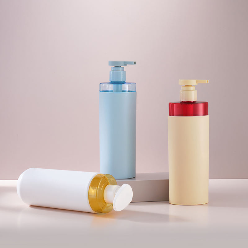 Custom Logo Empty HDPE 750ml 500ml Containers Shower Gel Shampoo Conditioner Plastic Bottles for Essential Oils