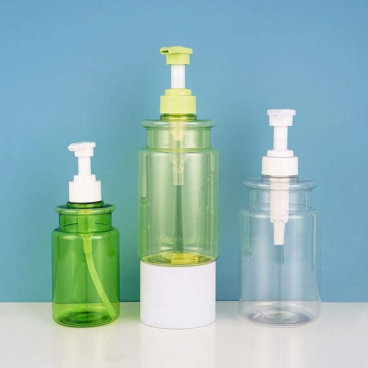 High Quality 300ml 650ml round Shaped Plastic Packaging Containers Skincare Lotion Pump Bottles Shampoo Container