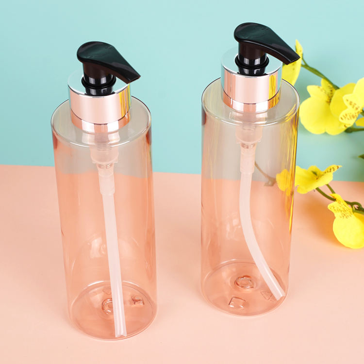 Custom Cosmetic Plastic Bottles  for Liquid Skincare Shampoo Body Lotion Containers PET Plastic Bottle Design