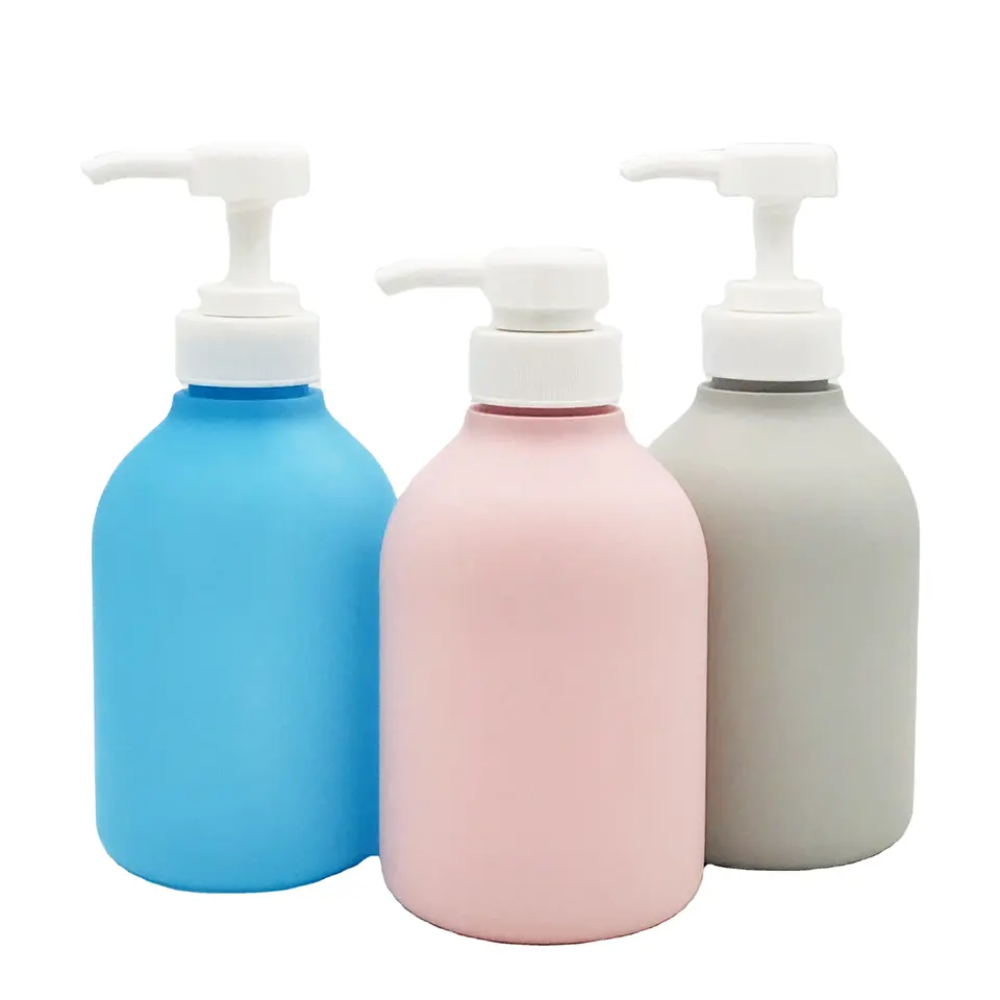High Quality Round shape shower gel shampoo bottle, rich colors HPDE Bottle Customization