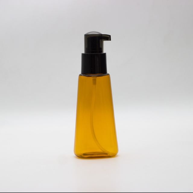 150ml - 20mm - 22g Orange cosmetic PET plastic Bottle with pump sprayer