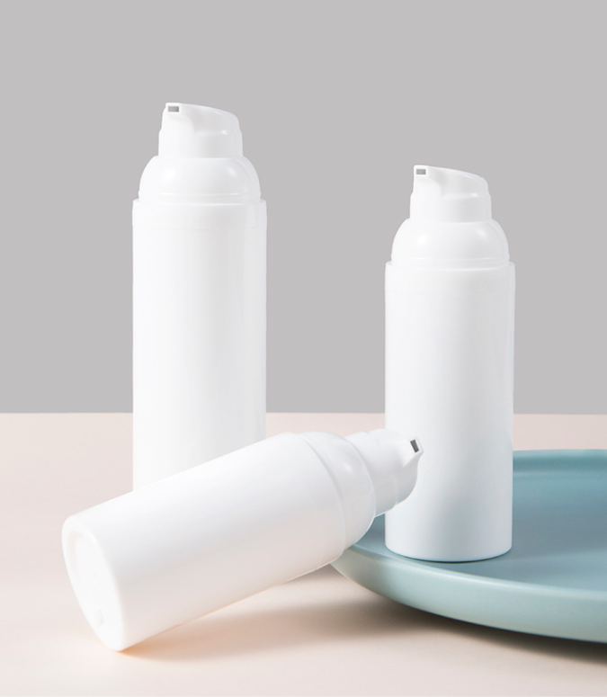Wholesale Cosmetic White Round Empty PP Plastic 100ml 75ml 30ml Airless Serum Bottle 50ml Airless Pump Bottle for Skin Care