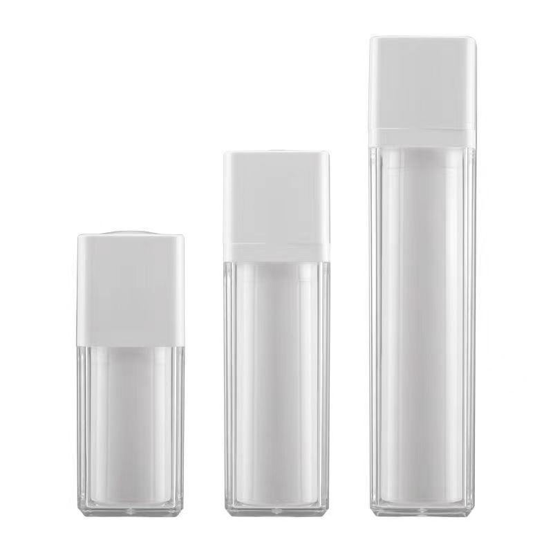Upscale Empty Revolve Airless Pump Bottle 15ML 30ML 50ML Plastic Cream Lotion Spray Travel Dispensing Bottles