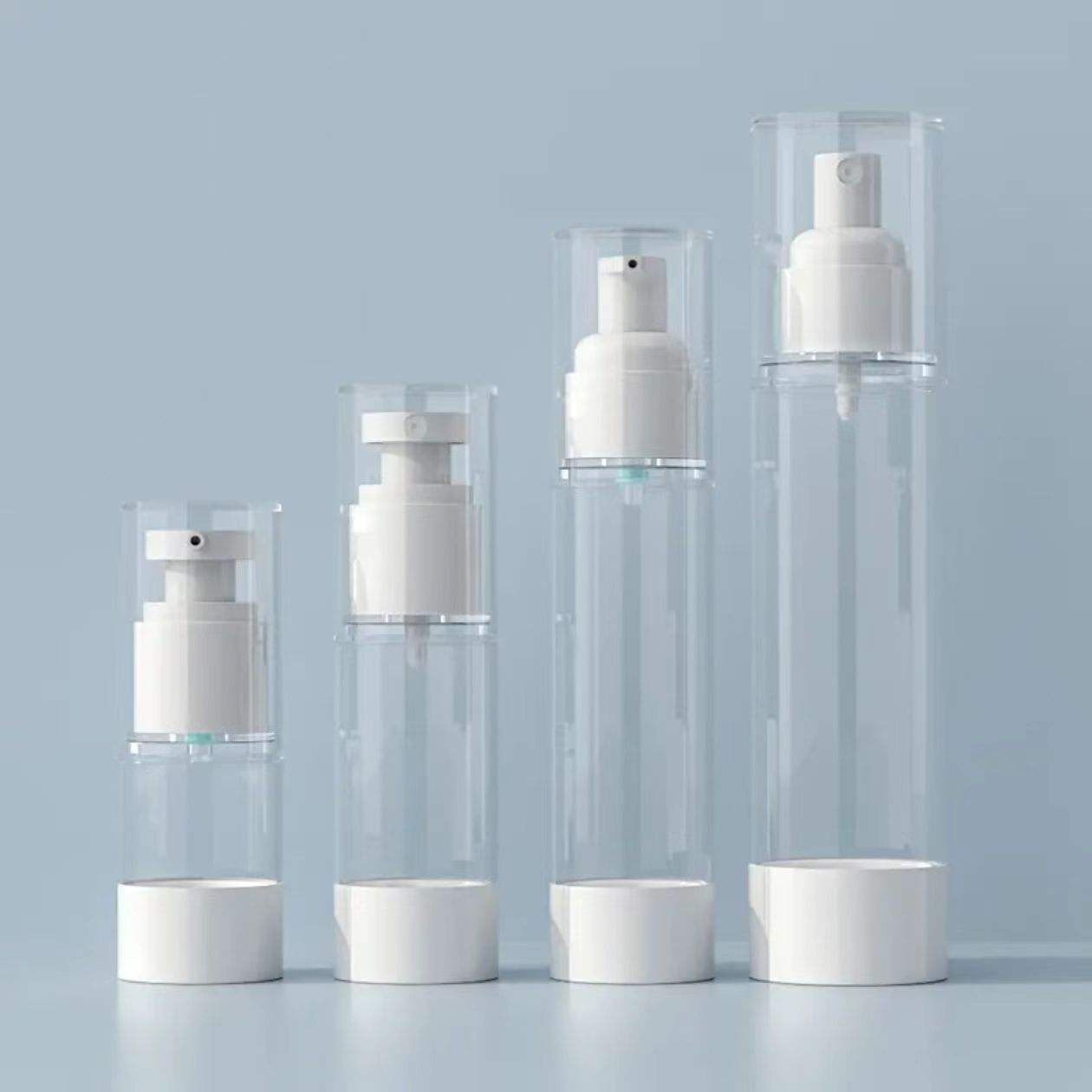 New Transparent Press-type Vacuum Bottle for Liquid Cosmetics  Plastic Spray Bottle  Cosmetic Dispenser Bottle for Creams