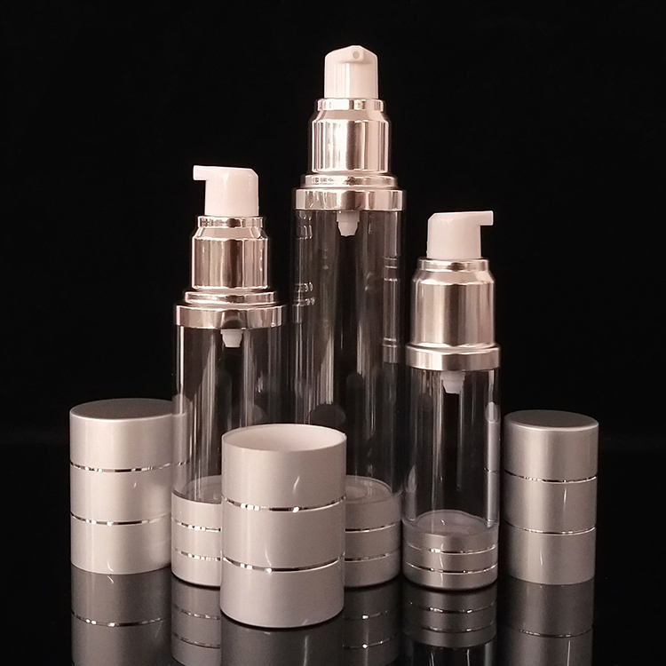 High Quality Wholesale Pump Spray Airless Bottle Cosmetic 30ml 50ml AS Plastic Bottle 100ml 120ml Vacuum Bottle