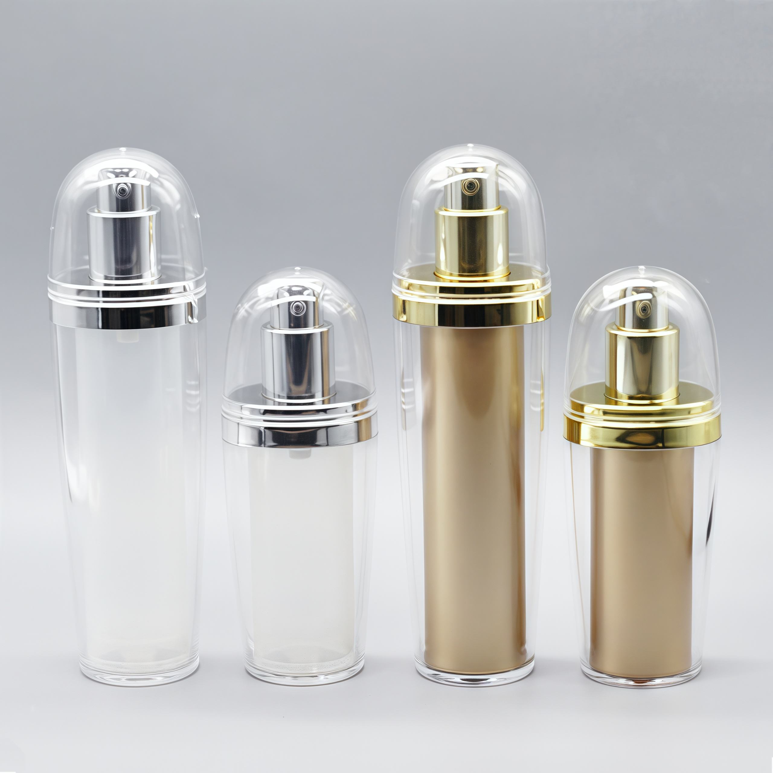 Wholesale High Quality 30ml 50ml Acrylic Airless Pump Bottles Plastic Empty Lotion and Hair Oil Cosmetic Packaging