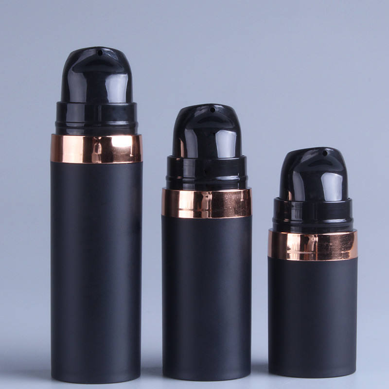 Matte Black 10ml 15ml Plastic Vacuum Airless Pump Bottle Lotion Spray Bottles