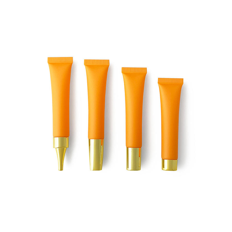 10g 20ml orange Cosmetic Soft Tube With Stainless Steel Roller Ball Cosmetic Tubes Massage Tube for Eye Cream