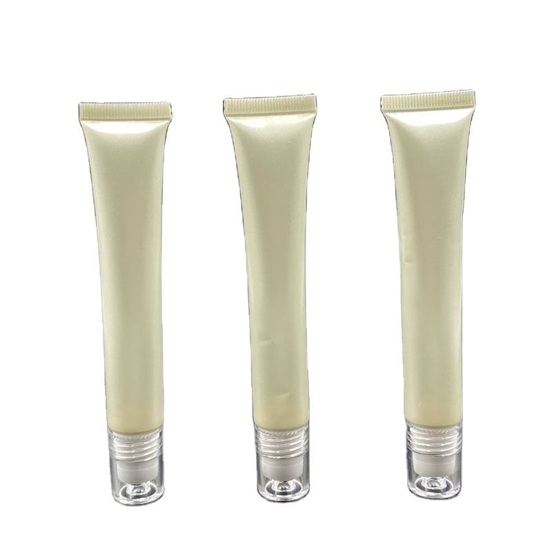 In Stock OEM/ODM 20g Eye Cream Cosmetic Tube with Roll on Massage Head Plastic Eye Cream Soft Tube