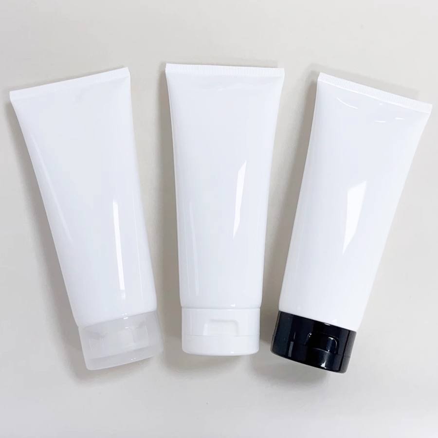 180ml 250ml White Cosmetic Plastic Soft Tube 250g Empty PE Facial Cleanser Hand Cream Soft Tube Squeeze Bottle