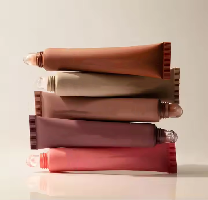 Hot Sale  Squeeze  PETG Eye Cream Tube Lip Gloss Tubes Lip Balm Packaging Custom Volume Replaceable Head with Custom logo