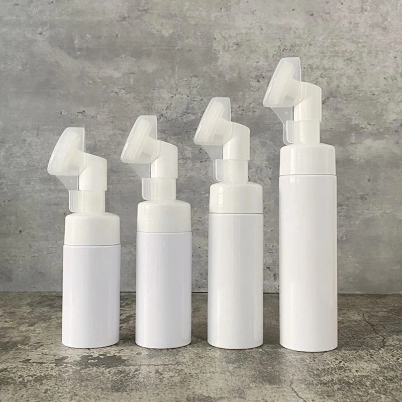 100ml 150ml 180ml 200ml Clear PET Foaming Bottle Empty 42mm Neck Plastic Soap Dispenser Foam Bottle with Brush 