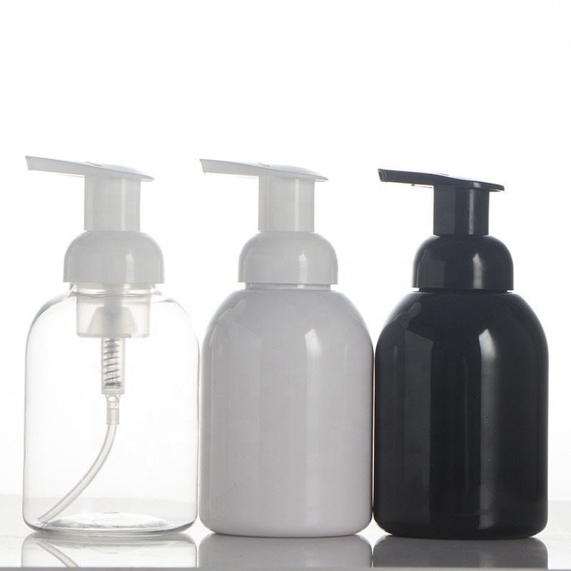 12oz Plastic Foaming Soap Dispensers Pump Bottle 350 ml Empty Oval Shape Liquid Hand Soap Foam Bottles