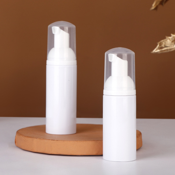 30ml 60ml empty frosted/black/white/pink foam pump Facial cleanser Foaming bottle PET travel eyelashes shampoo Plastic Bottle