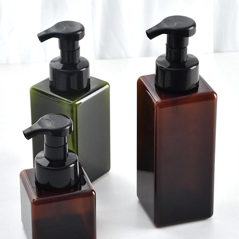 650ml Travel Size Mousse Foam Pump Bottle Refillable Clear Plastic Dispenser Plastic Foam Pump Cleanser Bottle With Pump Bottle