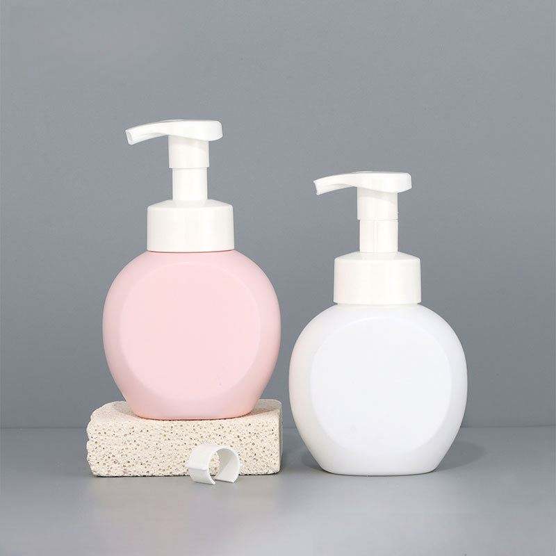 Wholesale 300ML HDPE Thick Wall Foaming Hand Soap Dispenser Bottle White Pink Foam Pump Bottle