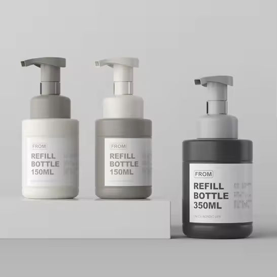Foam Bottle 200ml PE Cosmetic Liquid Soap Dispenser with Foam Pump Bottle Face Cream Packaging Sealing Type Spray