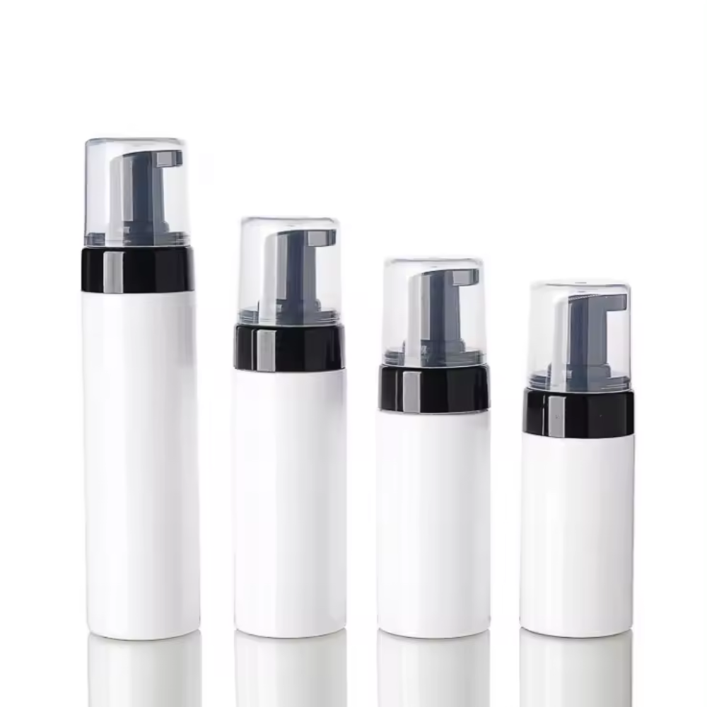 Hot Selling Foaming Bottle 80ml 150ml 200ml PET Plastic Refillable Facial Cleanser Mousse Bottle