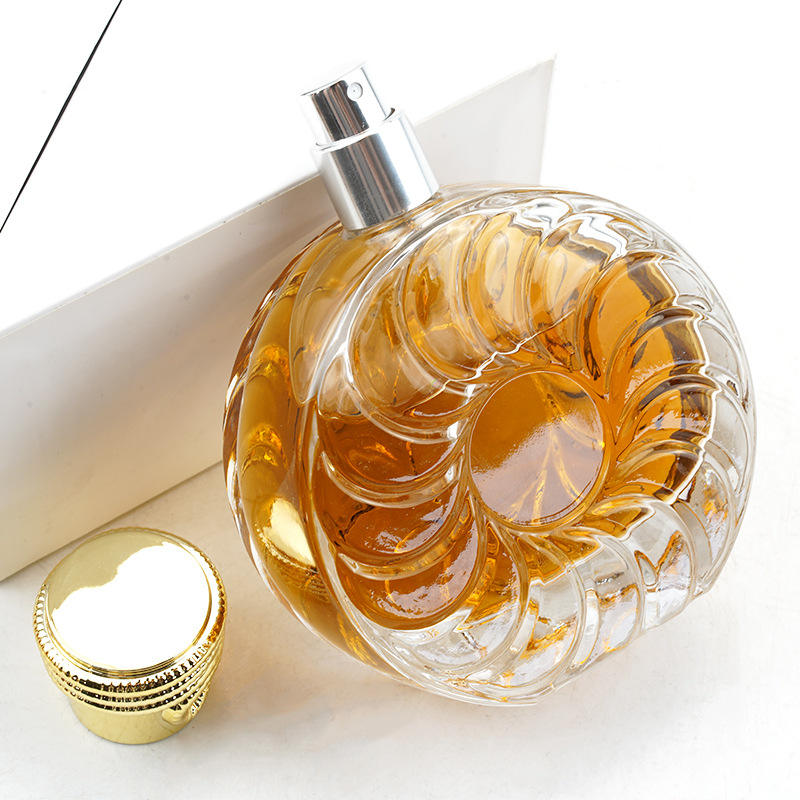 Wholesale Luxury 50ml Transparent Flower Shaped Empty Glass Perfume Bottle