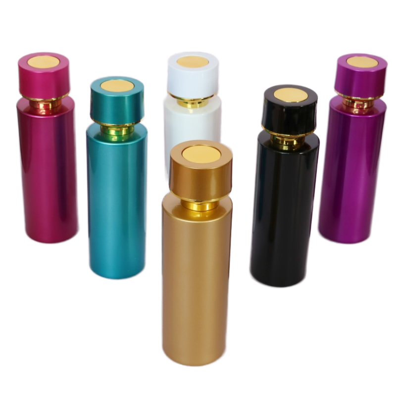 Customized 30ml-50ml High Quality Matte Black Round Glass Perfume Bottle Luxury Travel Size for Aromatherapy & Makeup