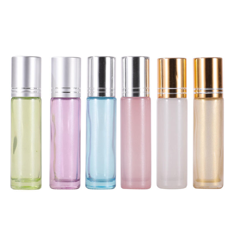 10ml Essential Oil Perfume Pearlescent Colors Roll on Glass Roller Bottle