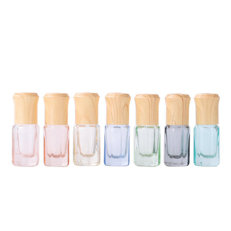 3ml Octagonal Crystal Roll on Bottle Essential Oil Gemstone Roller Ball Bottle