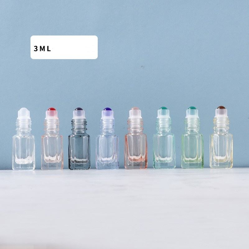 Custom 3ml Mini Small Empty Glass Bottle Clear Essential Oil Pack Perfume Roll on Glass Bottle With Roller Ball